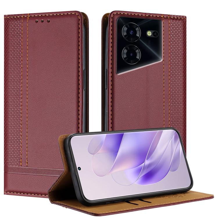 Stitching Design Scratch-Resistant Vegan Leather Phone Case, For Tecno Pova 7 4G, For Tecno Spark Go 2025, For Tecno Spark 10 Pro Magic Magenta, For Tecno Camon 30 Premier 5G, For Tecno Spark 20 Pro+, For Tecno Spark 20 Pro, For Tecno Spark Go 2024    ...