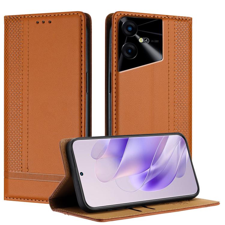 Stitching Design Scratch-Resistant Vegan Leather Phone Case, For Tecno Pova 7 4G, For Tecno Spark Go 2025, For Tecno Spark 10 Pro Magic Magenta, For Tecno Camon 30 Premier 5G, For Tecno Spark 20 Pro+, For Tecno Spark 20 Pro, For Tecno Spark Go 2024    ...