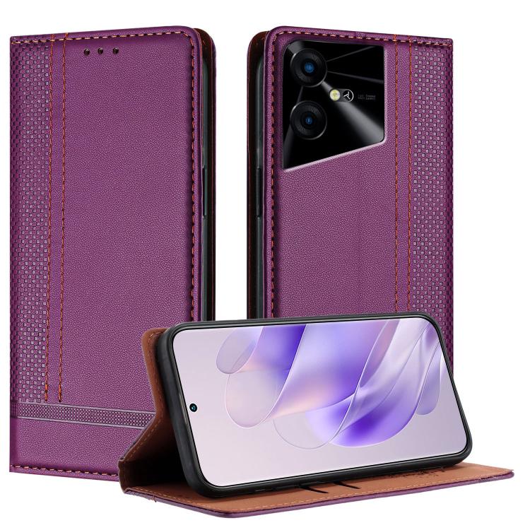 Stitching Design Scratch-Resistant Vegan Leather Phone Case, For Tecno Pova 7 4G, For Tecno Spark Go 2025, For Tecno Spark 10 Pro Magic Magenta, For Tecno Camon 30 Premier 5G, For Tecno Spark 20 Pro+, For Tecno Spark 20 Pro, For Tecno Spark Go 2024    ...