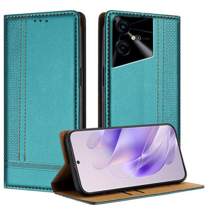 Stitching Design Scratch-Resistant Vegan Leather Phone Case, For Tecno Pova 7 4G, For Tecno Spark Go 2025, For Tecno Spark 10 Pro Magic Magenta, For Tecno Camon 30 Premier 5G, For Tecno Spark 20 Pro+, For Tecno Spark 20 Pro, For Tecno Spark Go 2024    ...