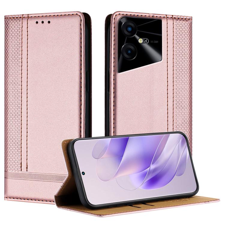 Stitching Design Scratch-Resistant Vegan Leather Phone Case, For Tecno Pova 7 4G, For Tecno Spark Go 2025, For Tecno Spark 10 Pro Magic Magenta, For Tecno Camon 30 Premier 5G, For Tecno Spark 20 Pro+, For Tecno Spark 20 Pro, For Tecno Spark Go 2024    ...