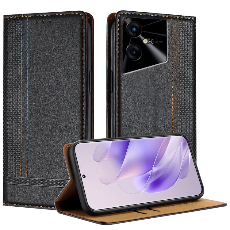 Stitching Design Scratch-Resistant Vegan Leather Phone Case, For Tecno Pova 7 4G, For Tecno Spark Go 2025, For Tecno Spark 10 Pro Magic Magenta, For Tecno Camon 30 Premier 5G, For Tecno Spark 20 Pro+, For Tecno Spark 20 Pro, For Tecno Spark Go 2024    ...