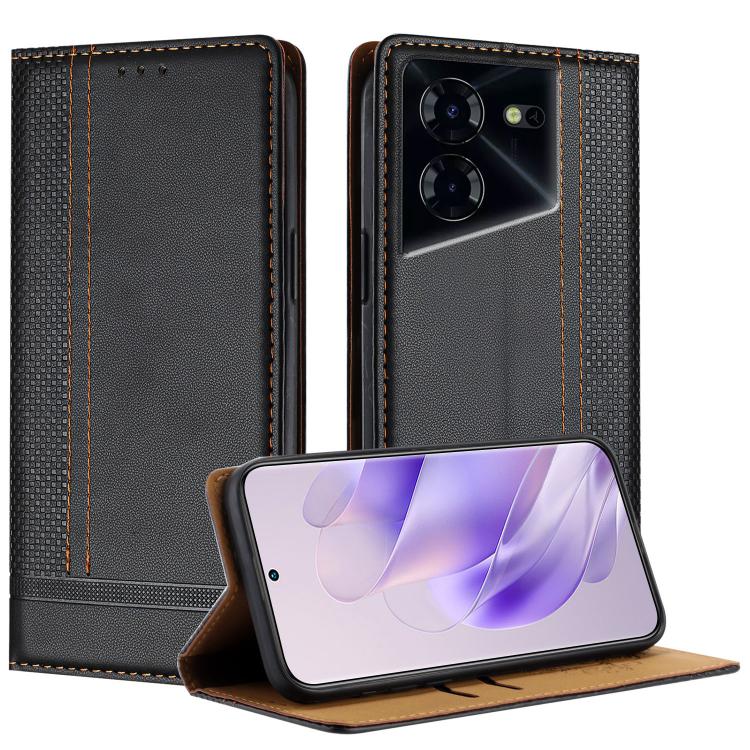 Stitching Design Scratch-Resistant Vegan Leather Phone Case, For Tecno Pova 7 4G, For Tecno Spark Go 2025, For Tecno Spark 10 Pro Magic Magenta, For Tecno Camon 30 Premier 5G, For Tecno Spark 20 Pro+, For Tecno Spark 20 Pro, For Tecno Spark Go 2024    ...