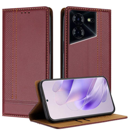 Stitching Design Scratch-Resistant Vegan Leather Phone Case, For Tecno Pova 7 4G, For Tecno Spark Go 2025, For Tecno Spark 10 Pro Magic Magenta, For Tecno Camon 30 Premier 5G, For Tecno Spark 20 Pro+, For Tecno Spark 20 Pro, For Tecno Spark Go 2024    ...