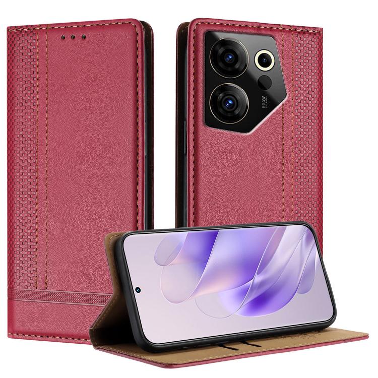 Stitching Design Scratch-Resistant Vegan Leather Phone Case, For Tecno Pova 7 4G, For Tecno Spark Go 2025, For Tecno Spark 10 Pro Magic Magenta, For Tecno Camon 30 Premier 5G, For Tecno Spark 20 Pro+, For Tecno Spark 20 Pro, For Tecno Spark Go 2024    ...