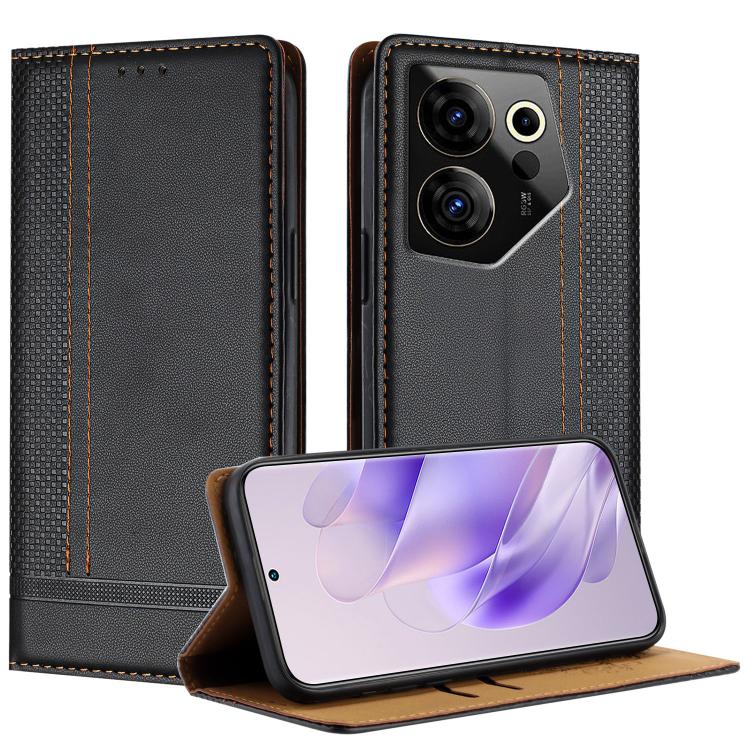 Stitching Design Scratch-Resistant Vegan Leather Phone Case, For Tecno Pova 7 4G, For Tecno Spark Go 2025, For Tecno Spark 10 Pro Magic Magenta, For Tecno Camon 30 Premier 5G, For Tecno Spark 20 Pro+, For Tecno Spark 20 Pro, For Tecno Spark Go 2024    ...