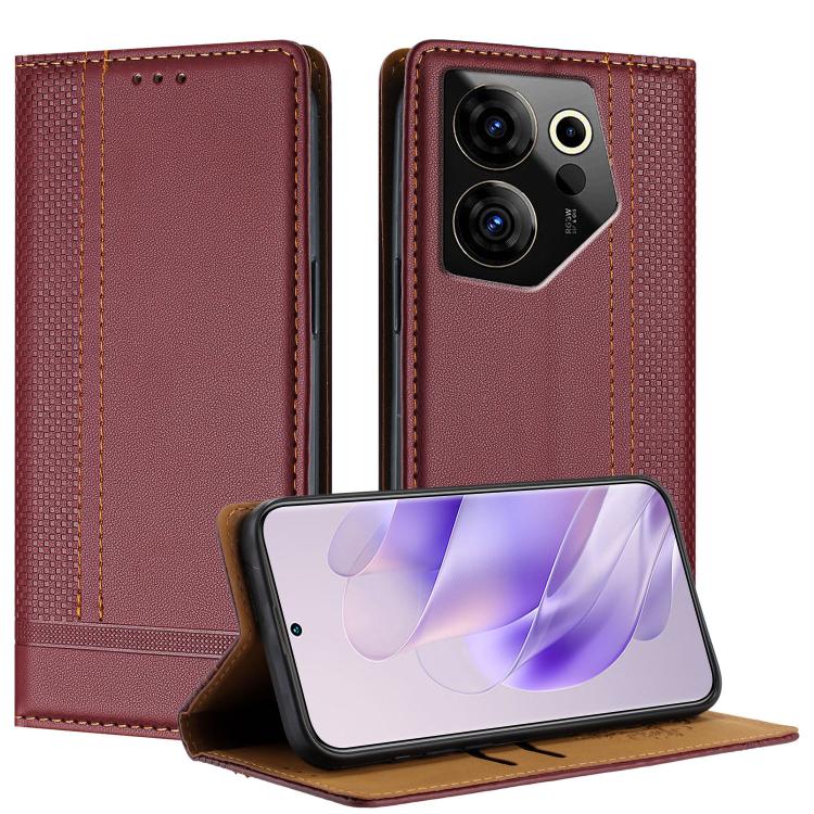 Stitching Design Scratch-Resistant Vegan Leather Phone Case, For Tecno Pova 7 4G, For Tecno Spark Go 2025, For Tecno Spark 10 Pro Magic Magenta, For Tecno Camon 30 Premier 5G, For Tecno Spark 20 Pro+, For Tecno Spark 20 Pro, For Tecno Spark Go 2024    ...