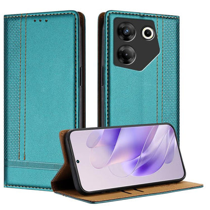 Stitching Design Scratch-Resistant Vegan Leather Phone Case, For Tecno Pova 7 4G, For Tecno Spark Go 2025, For Tecno Spark 10 Pro Magic Magenta, For Tecno Camon 30 Premier 5G, For Tecno Spark 20 Pro+, For Tecno Spark 20 Pro, For Tecno Spark Go 2024    ...