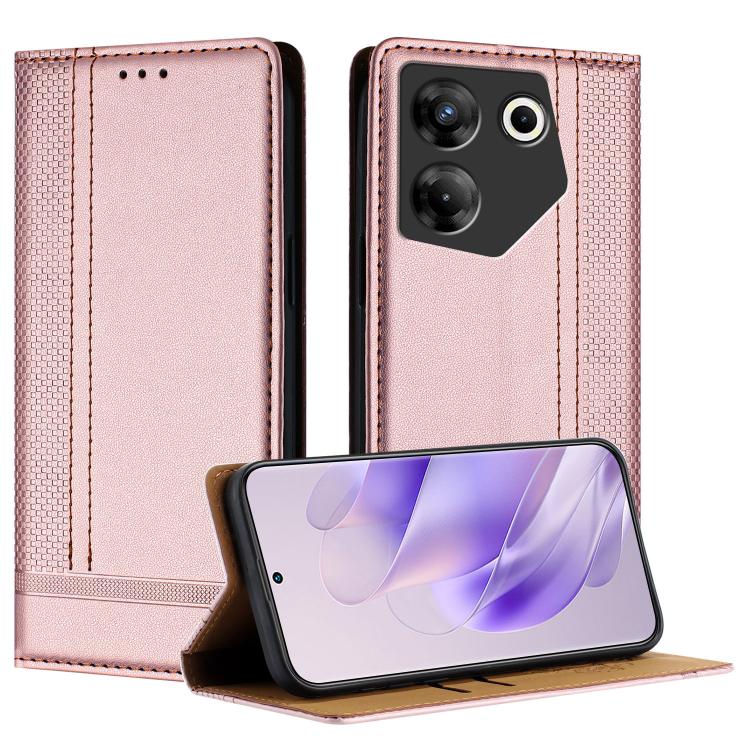 Stitching Design Scratch-Resistant Vegan Leather Phone Case, For Tecno Pova 7 4G, For Tecno Spark Go 2025, For Tecno Spark 10 Pro Magic Magenta, For Tecno Camon 30 Premier 5G, For Tecno Spark 20 Pro+, For Tecno Spark 20 Pro, For Tecno Spark Go 2024    ...