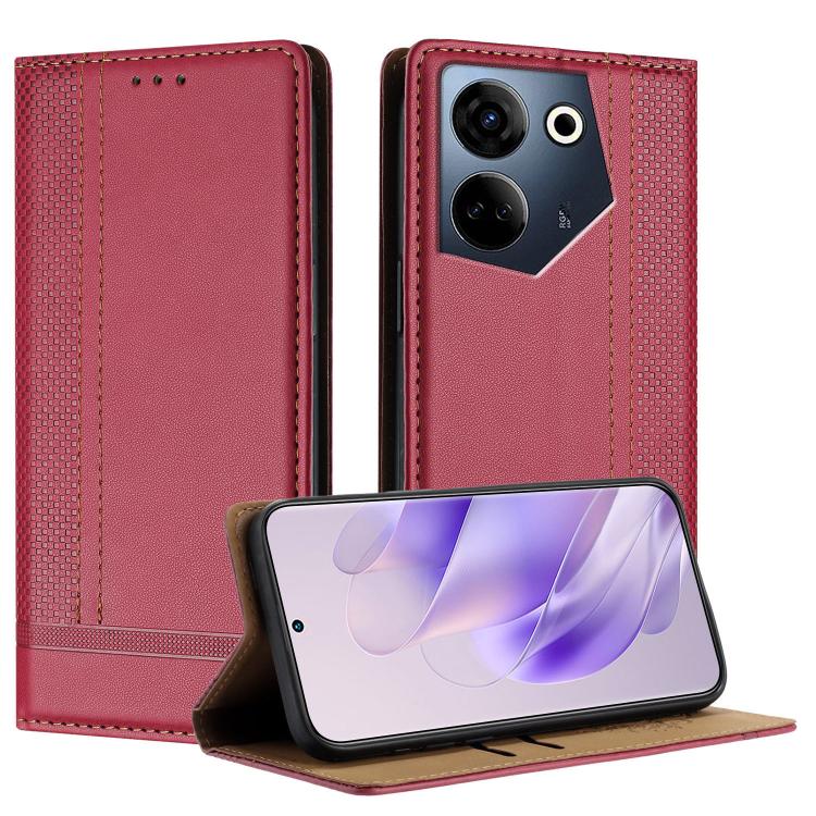 Stitching Design Scratch-Resistant Vegan Leather Phone Case, For Tecno Camon 20, For Tecno Spark 10 5G, For Tecno Spark 10C, For Tecno Spark Go 2023, For Tecno Spark 10 Pro