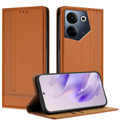 Stitching Design Scratch-Resistant Vegan Leather Phone Case, For Tecno Camon 20, For Tecno Spark 10 5G, For Tecno Spark 10C, For Tecno Spark Go 2023, For Tecno Spark 10 Pro