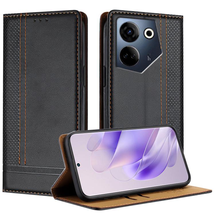 Stitching Design Scratch-Resistant Vegan Leather Phone Case, For Tecno Camon 20, For Tecno Spark 10 5G, For Tecno Spark 10C, For Tecno Spark Go 2023, For Tecno Spark 10 Pro