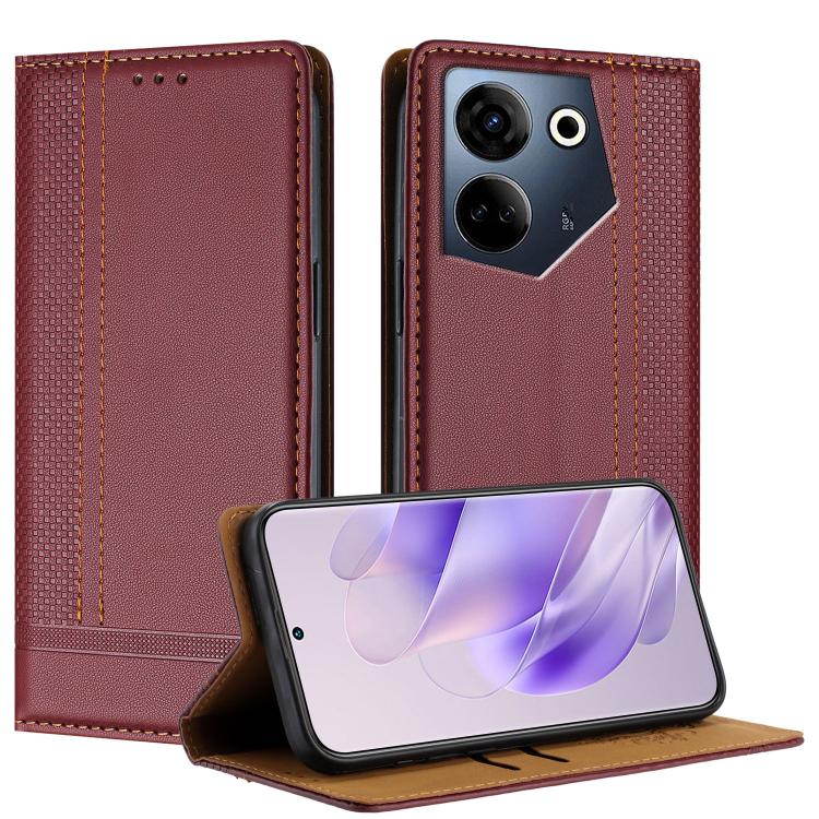 Stitching Design Scratch-Resistant Vegan Leather Phone Case, For Tecno Camon 20, For Tecno Spark 10 5G, For Tecno Spark 10C, For Tecno Spark Go 2023, For Tecno Spark 10 Pro