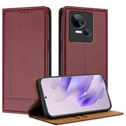 Stitching Design Scratch-Resistant Vegan Leather Phone Case, For Tecno Camon 20, For Tecno Spark 10 5G, For Tecno Spark 10C, For Tecno Spark Go 2023, For Tecno Spark 10 Pro