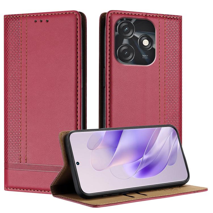 Stitching Design Scratch-Resistant Vegan Leather Phone Case, For Tecno Camon 20, For Tecno Spark 10 5G, For Tecno Spark 10C, For Tecno Spark Go 2023, For Tecno Spark 10 Pro