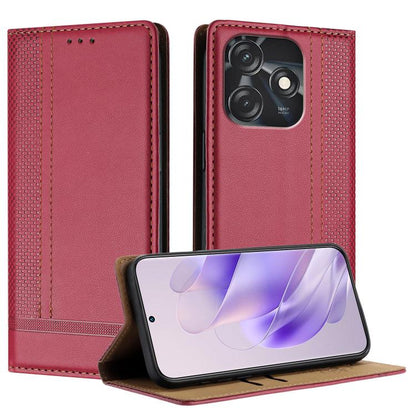 Stitching Design Scratch-Resistant Vegan Leather Phone Case, For Tecno Camon 20, For Tecno Spark 10 5G, For Tecno Spark 10C, For Tecno Spark Go 2023, For Tecno Spark 10 Pro