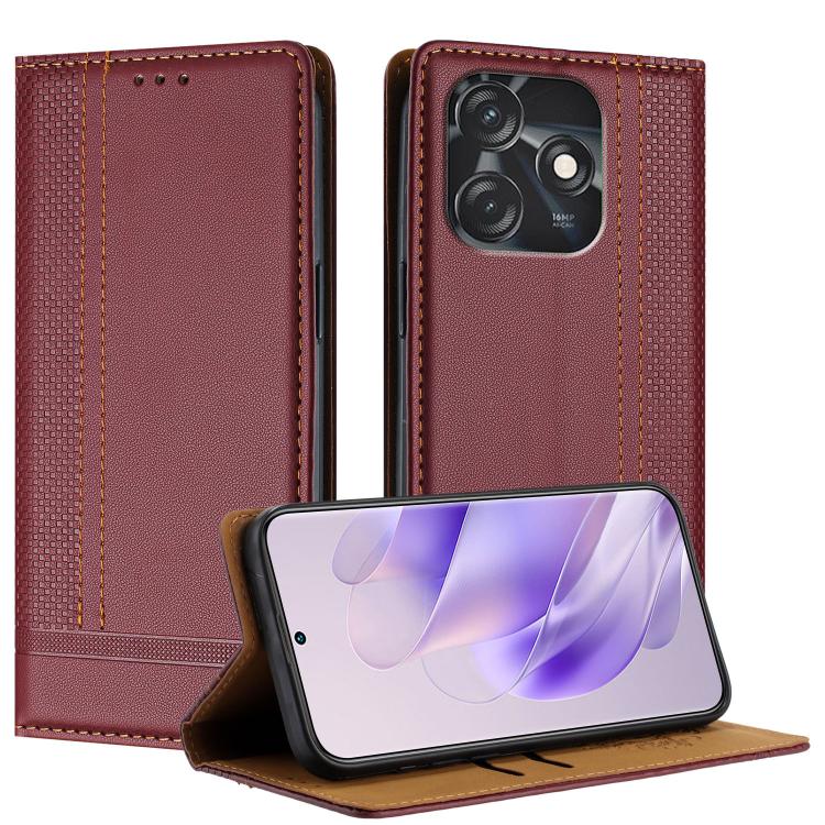 Stitching Design Scratch-Resistant Vegan Leather Phone Case, For Tecno Camon 20, For Tecno Spark 10 5G, For Tecno Spark 10C, For Tecno Spark Go 2023, For Tecno Spark 10 Pro