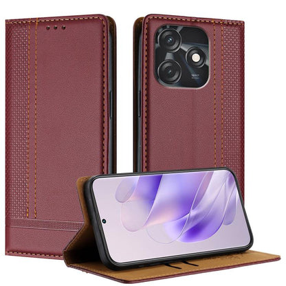 Stitching Design Scratch-Resistant Vegan Leather Phone Case, For Tecno Camon 20, For Tecno Spark 10 5G, For Tecno Spark 10C, For Tecno Spark Go 2023, For Tecno Spark 10 Pro