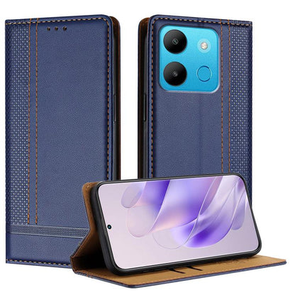 Stitching Design Scratch-Resistant Vegan Leather Phone Case, For Tecno Camon 20, For Tecno Spark 10 5G, For Tecno Spark 10C, For Tecno Spark Go 2023, For Tecno Spark 10 Pro