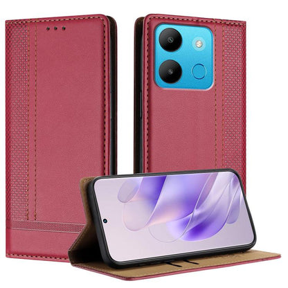Stitching Design Scratch-Resistant Vegan Leather Phone Case, For Tecno Camon 20, For Tecno Spark 10 5G, For Tecno Spark 10C, For Tecno Spark Go 2023, For Tecno Spark 10 Pro