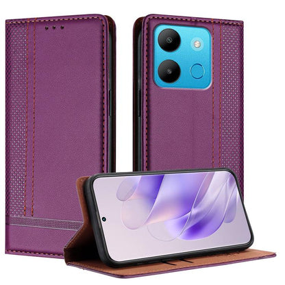 Stitching Design Scratch-Resistant Vegan Leather Phone Case, For Tecno Camon 20, For Tecno Spark 10 5G, For Tecno Spark 10C, For Tecno Spark Go 2023, For Tecno Spark 10 Pro
