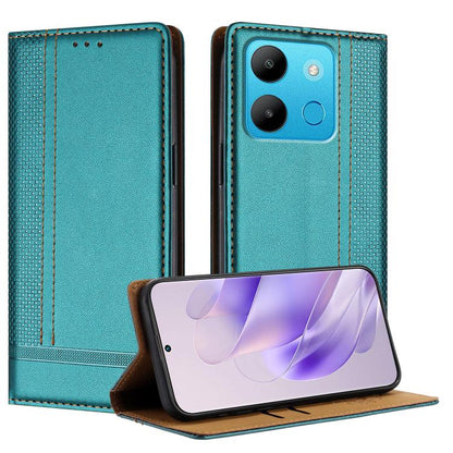 Stitching Design Scratch-Resistant Vegan Leather Phone Case, For Tecno Camon 20, For Tecno Spark 10 5G, For Tecno Spark 10C, For Tecno Spark Go 2023, For Tecno Spark 10 Pro