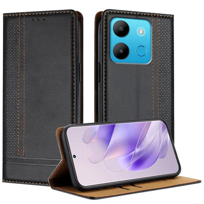 Stitching Design Scratch-Resistant Vegan Leather Phone Case, For Tecno Camon 20, For Tecno Spark 10 5G, For Tecno Spark 10C, For Tecno Spark Go 2023, For Tecno Spark 10 Pro