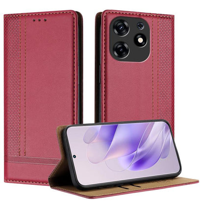 Stitching Design Scratch-Resistant Vegan Leather Phone Case, For Tecno Camon 20, For Tecno Spark 10 5G, For Tecno Spark 10C, For Tecno Spark Go 2023, For Tecno Spark 10 Pro