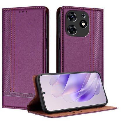 Stitching Design Scratch-Resistant Vegan Leather Phone Case, For Tecno Camon 20, For Tecno Spark 10 5G, For Tecno Spark 10C, For Tecno Spark Go 2023, For Tecno Spark 10 Pro