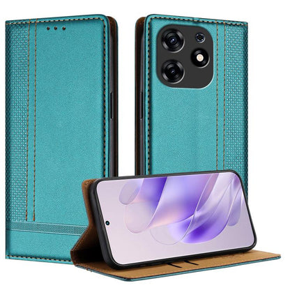 Stitching Design Scratch-Resistant Vegan Leather Phone Case, For Tecno Camon 20, For Tecno Spark 10 5G, For Tecno Spark 10C, For Tecno Spark Go 2023, For Tecno Spark 10 Pro