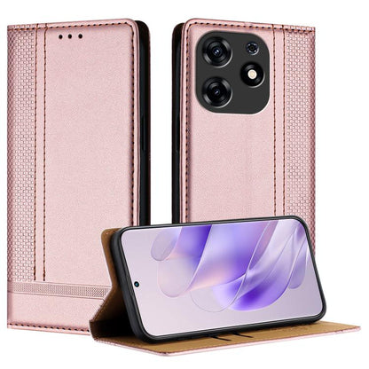 Stitching Design Scratch-Resistant Vegan Leather Phone Case, For Tecno Camon 20, For Tecno Spark 10 5G, For Tecno Spark 10C, For Tecno Spark Go 2023, For Tecno Spark 10 Pro