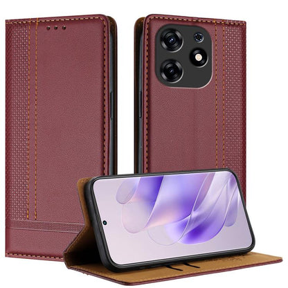 Stitching Design Scratch-Resistant Vegan Leather Phone Case, For Tecno Camon 20, For Tecno Spark 10 5G, For Tecno Spark 10C, For Tecno Spark Go 2023, For Tecno Spark 10 Pro