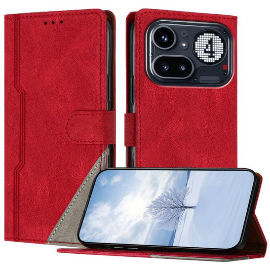 Color Matching Buckle Clasp Vegan Leather Phone Case, For Nothing Phone 4a Pro, For Nothing Phone 4a, For Nothing Phone 3a Lite, For Nothing Phone 3, For Nothing CMF Phone 2 Pro, For Nothing Phone 3a, For Nothing Phone 3a Pro