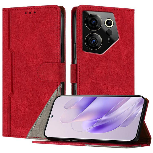 Color Matching Buckle Clasp Vegan Leather Phone Case, For Tecno Camon 20 Premier, For Tecno Camon 20 Pro 5G, For Tecno Camon 20, For Tecno Spark 10 5G, For Tecno Spark 10C, For Tecno Spark Go 2023, For Tecno Spark 10 Pro