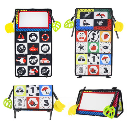 Early Childhood Education Foldable Cloth Book Toy with Distorting Mirror, Number, Number+4-page Cloth Book, Number+4-page Dinosaur Book&Teether, Number+4-page Animals Book&Teether, Letter, Letter+4-page Cloth Book, Letter+3-page Cloth Book             ...