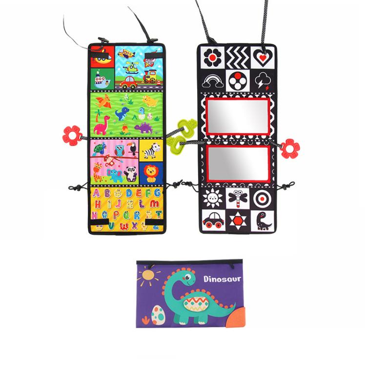 Early Childhood Education Foldable Cloth Book Toy with Distorting Mirror, Number, Number+4-page Cloth Book, Number+4-page Dinosaur Book&Teether, Number+4-page Animals Book&Teether, Letter, Letter+4-page Cloth Book, Letter+3-page Cloth Book             ...