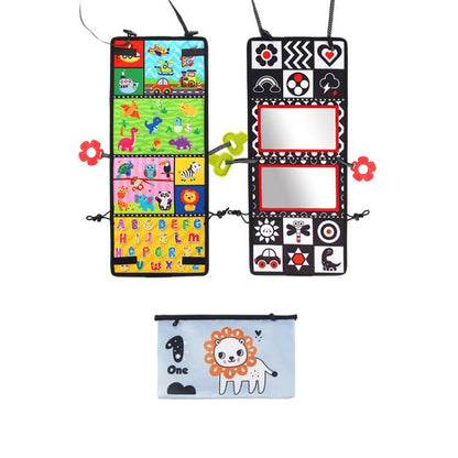 Early Childhood Education Foldable Cloth Book Toy with Distorting Mirror, Number, Number+4-page Cloth Book, Number+4-page Dinosaur Book&Teether, Number+4-page Animals Book&Teether, Letter, Letter+4-page Cloth Book, Letter+3-page Cloth Book             ...