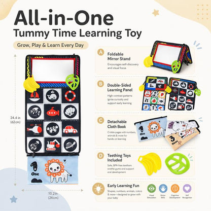 Early Childhood Education Foldable Cloth Book Toy with Distorting Mirror, Number, Number+4-page Cloth Book, Number+4-page Dinosaur Book&Teether, Number+4-page Animals Book&Teether, Letter, Letter+4-page Cloth Book, Letter+3-page Cloth Book             ...