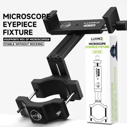 LUOWEI LW-318 Aluminum Telescopic Adjustable Microscope Eyepiece Fixture, LUOWEI LW-318