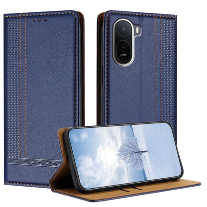Stitching Design Scratch-Resistant Vegan Leather Phone Case, For Redmi K90 Max 5G, For Redmi 15a 5G, For Redmi A7 Pro 4G 171mm, For Redmi Turbo 5 Max 5G, For Redmi Turbo 5 5G / Poco X8 Pro 5G, For Redmi Note 15 Pro+ 5G Global 163.3                     ...