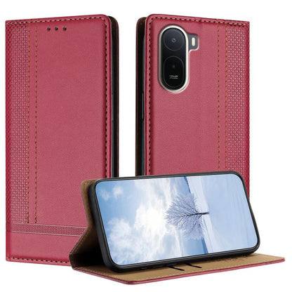 Stitching Design Scratch-Resistant Vegan Leather Phone Case, For Redmi K90 Max 5G, For Redmi 15a 5G, For Redmi A7 Pro 4G 171mm, For Redmi Turbo 5 Max 5G, For Redmi Turbo 5 5G / Poco X8 Pro 5G, For Redmi Note 15 Pro+ 5G Global 163.3                     ...