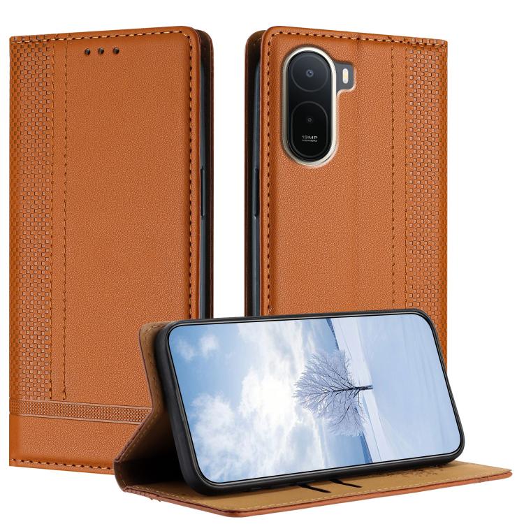 Stitching Design Scratch-Resistant Vegan Leather Phone Case, For Redmi K90 Max 5G, For Redmi 15a 5G, For Redmi A7 Pro 4G 171mm, For Redmi Turbo 5 Max 5G, For Redmi Turbo 5 5G / Poco X8 Pro 5G, For Redmi Note 15 Pro+ 5G Global 163.3                     ...