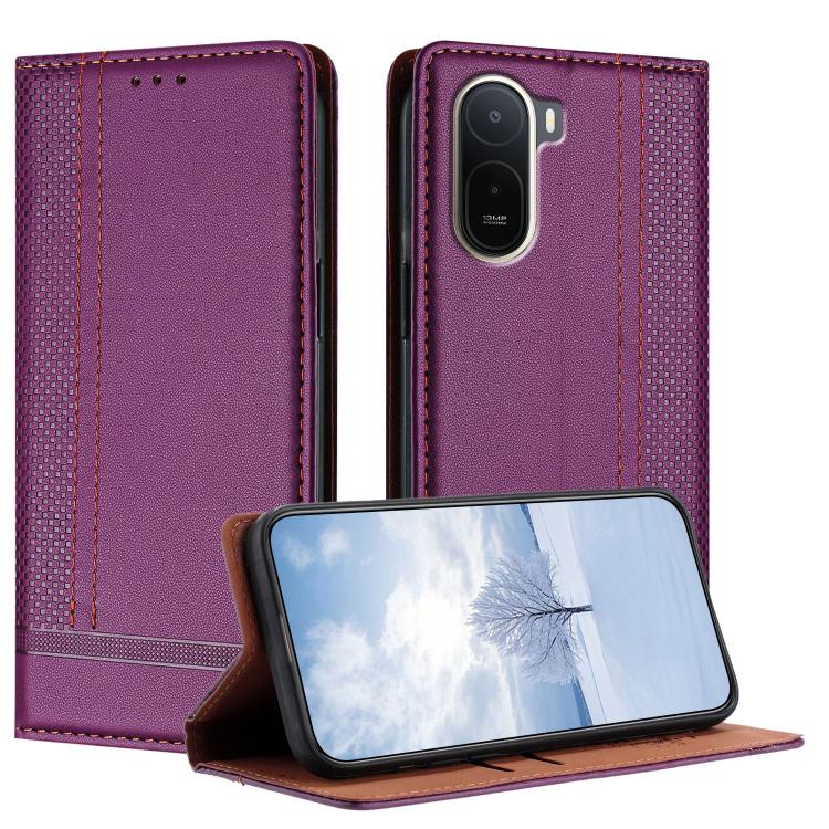 Stitching Design Scratch-Resistant Vegan Leather Phone Case, For Redmi K90 Max 5G, For Redmi 15a 5G, For Redmi A7 Pro 4G 171mm, For Redmi Turbo 5 Max 5G, For Redmi Turbo 5 5G / Poco X8 Pro 5G, For Redmi Note 15 Pro+ 5G Global 163.3                     ...
