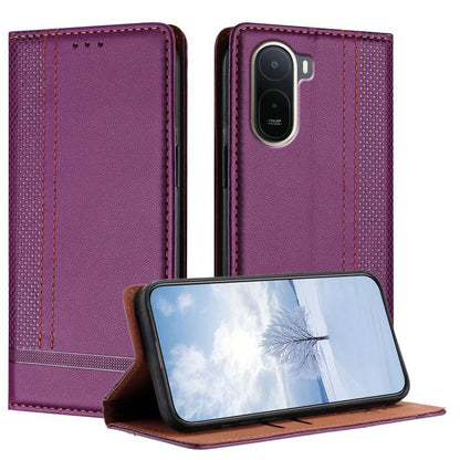 Stitching Design Scratch-Resistant Vegan Leather Phone Case, For Redmi K90 Max 5G, For Redmi 15a 5G, For Redmi A7 Pro 4G 171mm, For Redmi Turbo 5 Max 5G, For Redmi Turbo 5 5G / Poco X8 Pro 5G, For Redmi Note 15 Pro+ 5G Global 163.3                     ...