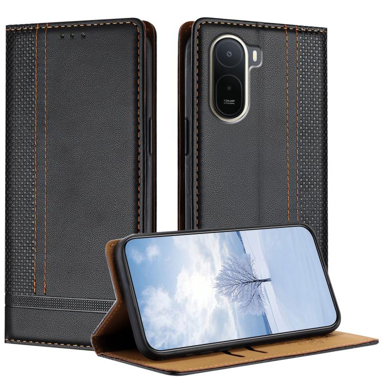 Stitching Design Scratch-Resistant Vegan Leather Phone Case, For Redmi K90 Max 5G, For Redmi 15a 5G, For Redmi A7 Pro 4G 171mm, For Redmi Turbo 5 Max 5G, For Redmi Turbo 5 5G / Poco X8 Pro 5G, For Redmi Note 15 Pro+ 5G Global 163.3                     ...