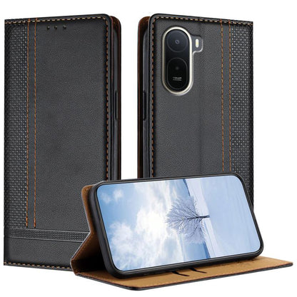 Stitching Design Scratch-Resistant Vegan Leather Phone Case, For Redmi K90 Max 5G, For Redmi 15a 5G, For Redmi A7 Pro 4G 171mm, For Redmi Turbo 5 Max 5G, For Redmi Turbo 5 5G / Poco X8 Pro 5G, For Redmi Note 15 Pro+ 5G Global 163.3                     ...