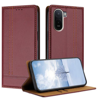 Stitching Design Scratch-Resistant Vegan Leather Phone Case, For Redmi K90 Max 5G, For Redmi 15a 5G, For Redmi A7 Pro 4G 171mm, For Redmi Turbo 5 Max 5G, For Redmi Turbo 5 5G / Poco X8 Pro 5G, For Redmi Note 15 Pro+ 5G Global 163.3                     ...