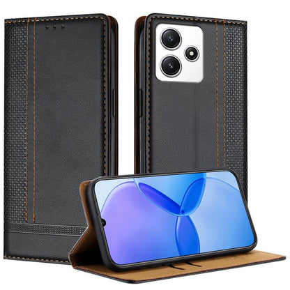 Stitching Design Scratch-Resistant Vegan Leather Phone Case, For Redmi K60 Ultra, For Redmi K70, For Redmi 12 4G, For Redmi Note 12S, For Redmi Note 12 4G Global, For Redmi Note 12 Turbo, For Redmi Note 12 Pro+ Global, For Redmi Note 12 Pro 5G Global  ...