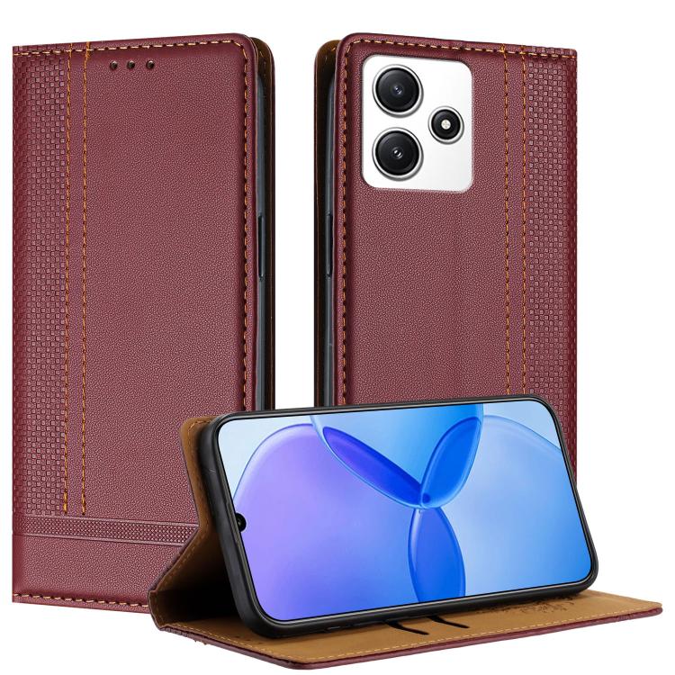 Stitching Design Scratch-Resistant Vegan Leather Phone Case, For Redmi K60 Ultra, For Redmi K70, For Redmi 12 4G, For Redmi Note 12S, For Redmi Note 12 4G Global, For Redmi Note 12 Turbo, For Redmi Note 12 Pro+ Global, For Redmi Note 12 Pro 5G Global  ...