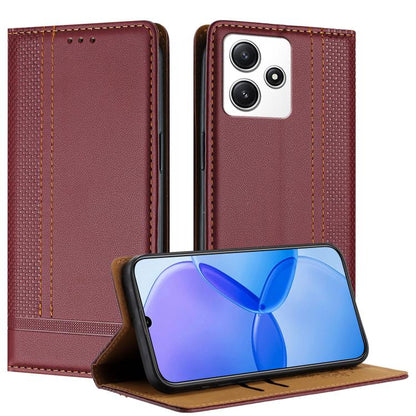 Stitching Design Scratch-Resistant Vegan Leather Phone Case, For Redmi K60 Ultra, For Redmi K70, For Redmi 12 4G, For Redmi Note 12S, For Redmi Note 12 4G Global, For Redmi Note 12 Turbo, For Redmi Note 12 Pro+ Global, For Redmi Note 12 Pro 5G Global  ...